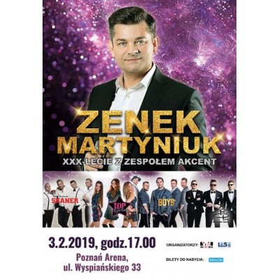 Zenek Martyniuk XXX-lecie z zespołem Akcent: Zenek Martyniuk, Boys, Skaner, Top Girls, Power Play