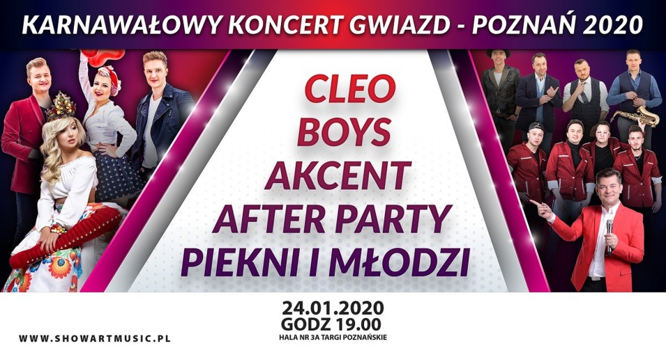 Karnawałowy Koncert Gwiazd: Zenon Martyniuk, Cleo, Boys, Piękni i Młodzi, After Party