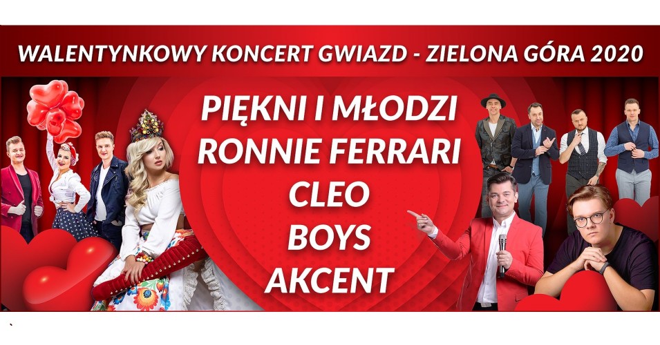 Walentynkowy koncert gwiazd 2020: Akcent, Boys, Cleo, Piękni i młodzi, Ronnie Ferrari