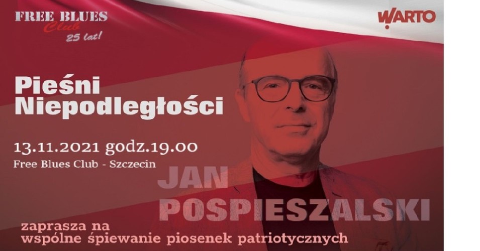 Pieśni Niepodległości-wspólne śpiewanie. Prowadzenie Jan Pospieszalski.
